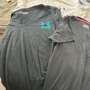 2 Under Armour Run  Shirts. EUC
